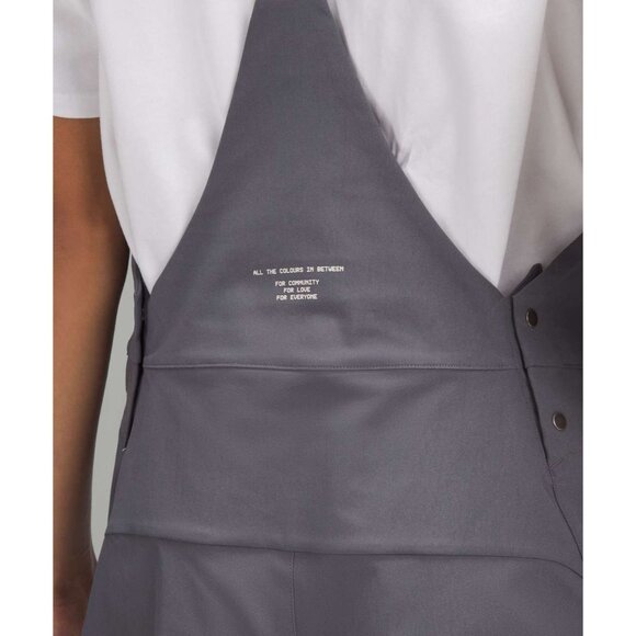 Lululemon Womens Twill Woven Overalls Pride Traverse Grey Size 10 - Picture 5 of 6